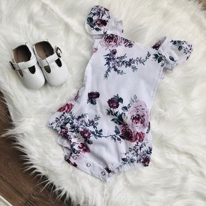 Floral baby romper